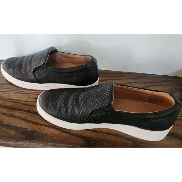 VIONIC Splendid Snake Slip-On Women's Comfort Sneaker-Black - Size 7 - Picture 7 of 15